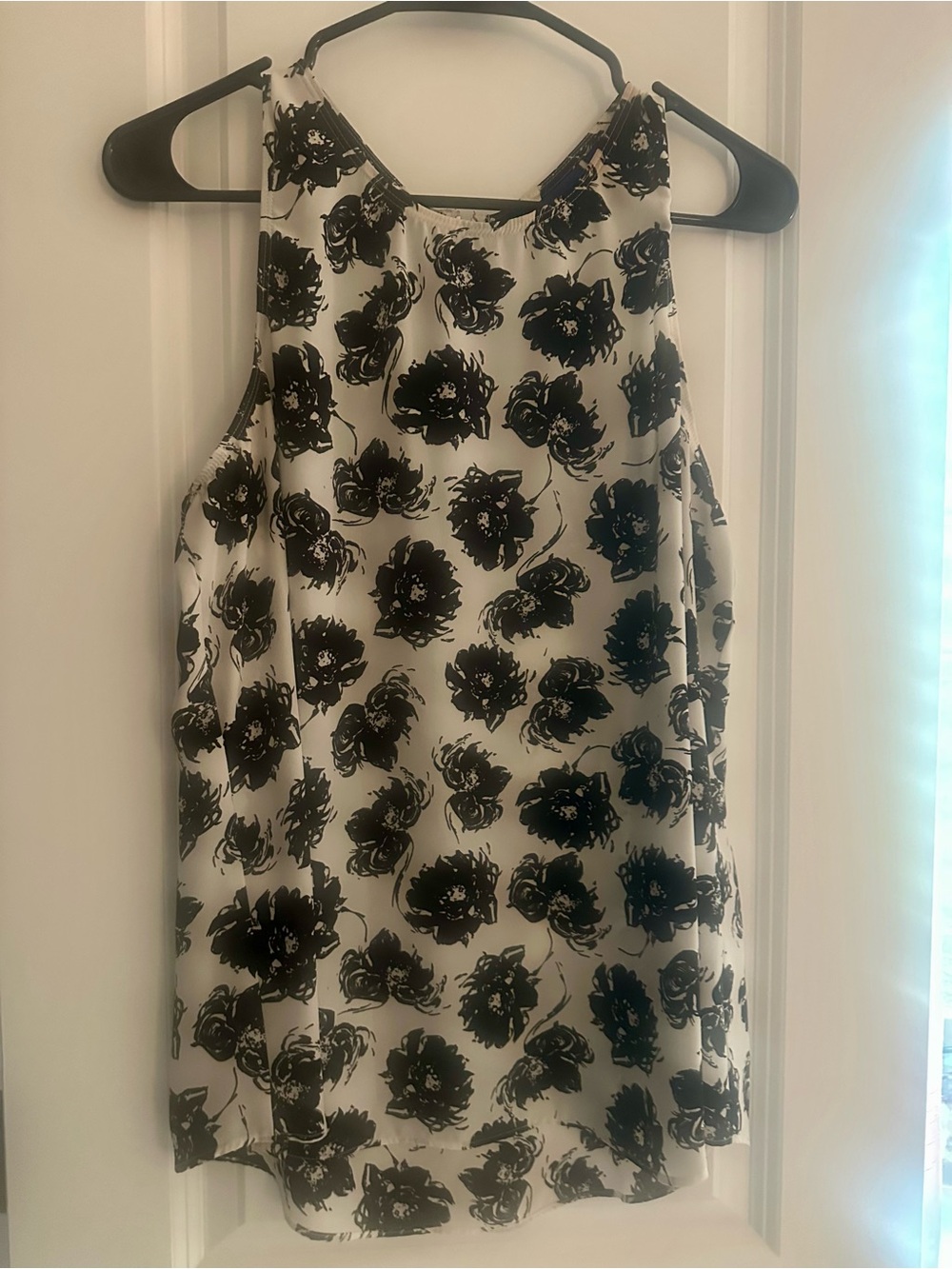 Apt. 9 Black & White Floral Halter Mini Dress